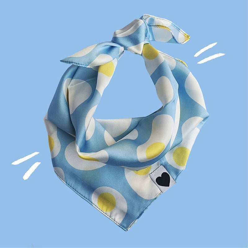 KFX-6824125 Pet Saliva Towel Triangle Scarf in Graffiti Pattern - Adjustable Sizes Available