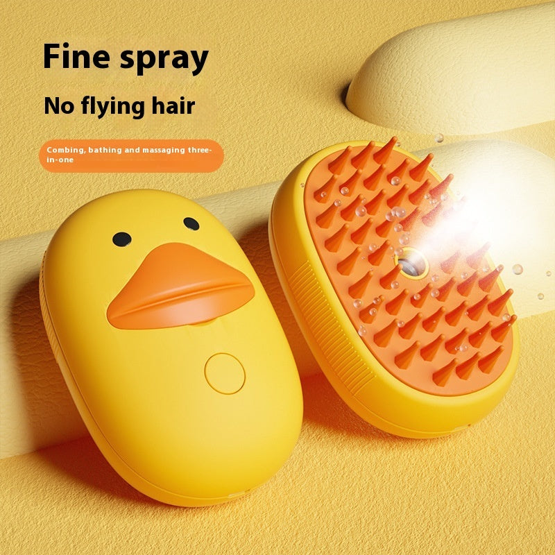 KFX-6824381 Small Yellow Duck Bath Massage Comb for Dogs – ABS Material