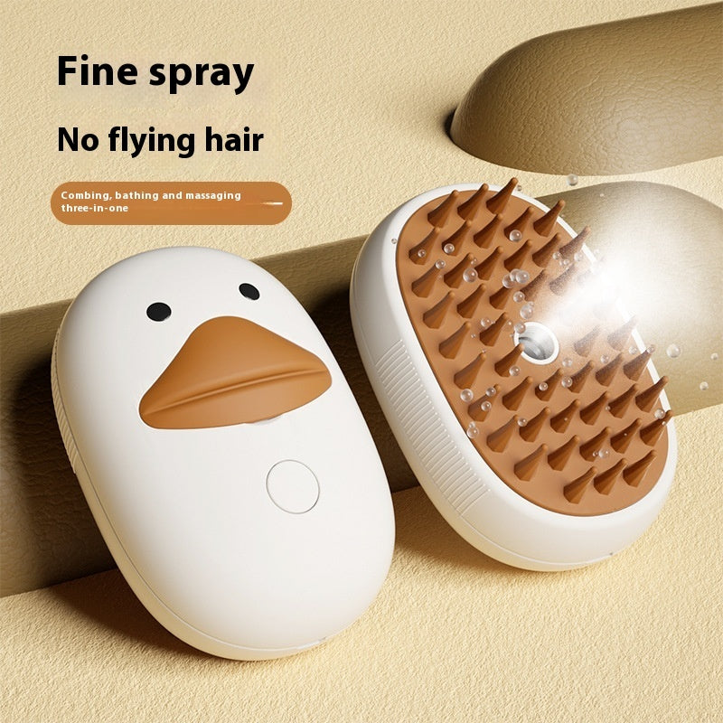 KFX-6824381 Small Yellow Duck Bath Massage Comb for Dogs – ABS Material