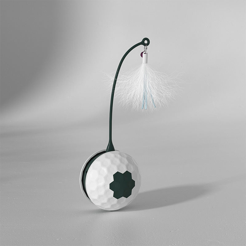 KFX-6825149 Electric Intelligent Cat Toy with USB Charging and Feather Accessories - Designed for Playful Cats