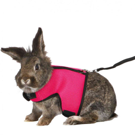 KFX-6826301 Bunny Clothes Leash - Adjustable Nylon Traction Belt for Small Animals
