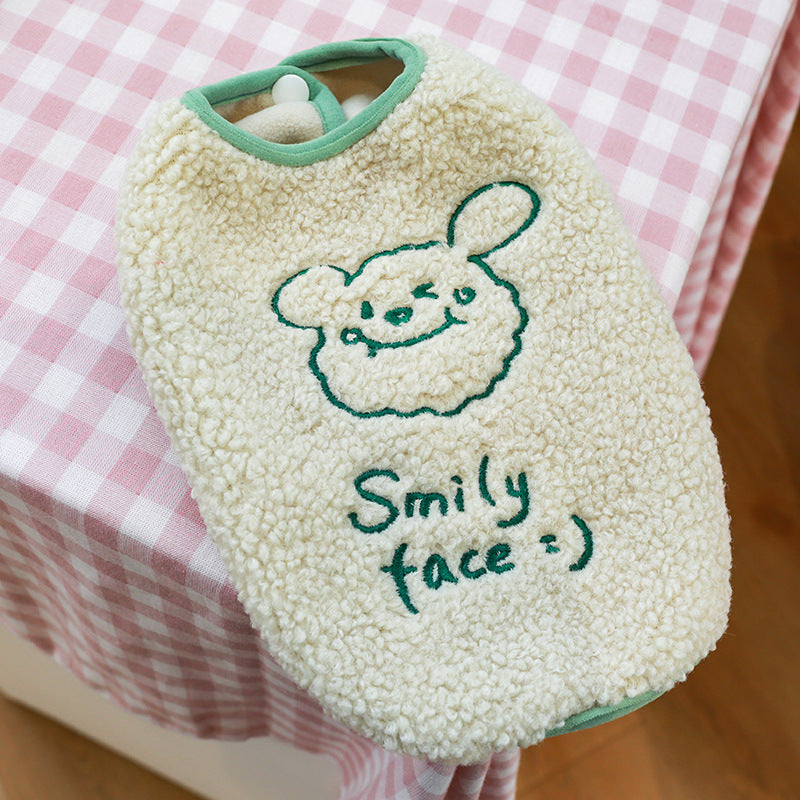 KFX-6827069 Bichon Christmas Day Elk Embroidered Warm Vest for Pets