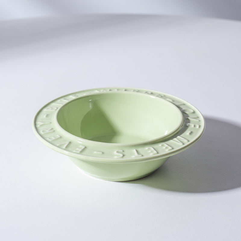 KFX-6828477 Ceramic Cat and Dog Bowl with Anti-Tumble Design and Neck Protection Stand