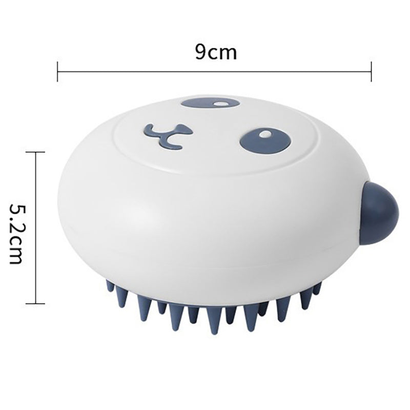 KFX-6829757 Panda-Shaped Silicone Pet Shower Brush for Dogs and Cats with Soft Bristles