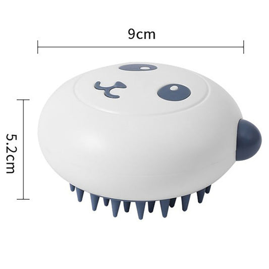 KFX-6829757 Panda-Shaped Silicone Pet Shower Brush for Dogs and Cats with Soft Bristles