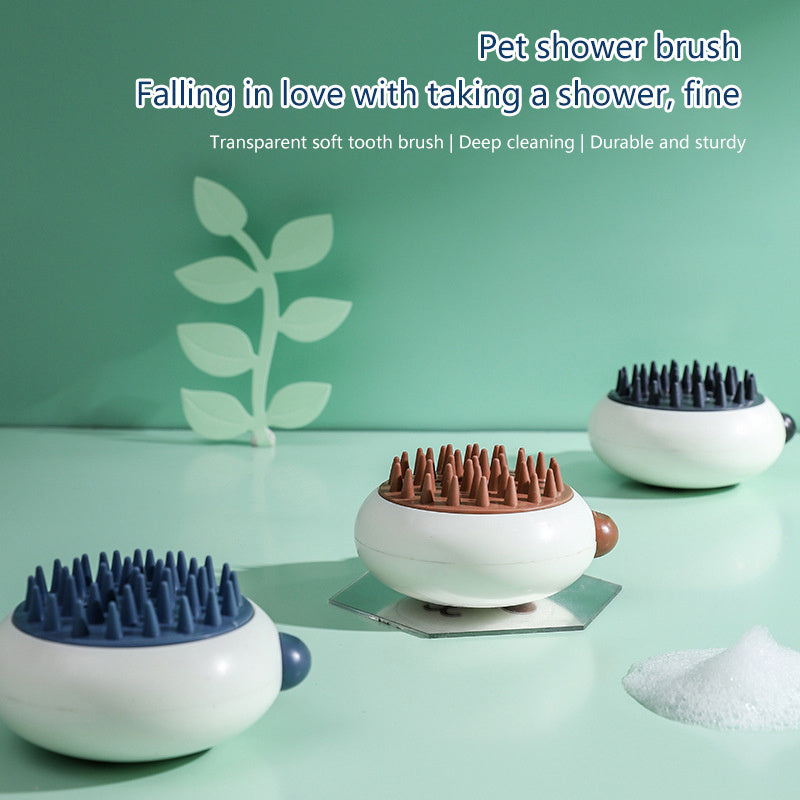 KFX-6829757 Panda-Shaped Silicone Pet Shower Brush for Dogs and Cats with Soft Bristles