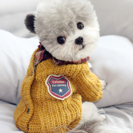 KFX-6830653 Autumn Cotton Sweater for Dogs in Various Sizes - Perfect for Cool Weather