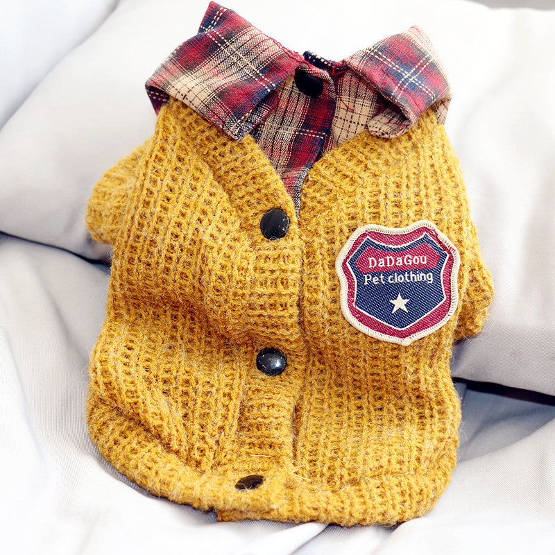 KFX-6830653 Autumn Cotton Sweater for Dogs in Various Sizes - Perfect for Cool Weather