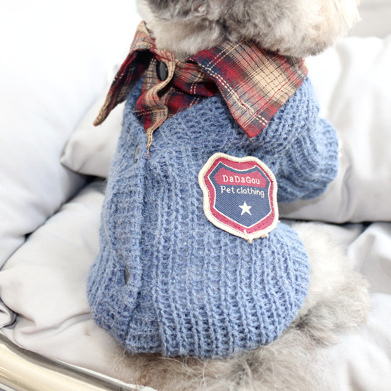 KFX-6830653 Autumn Cotton Sweater for Dogs in Various Sizes - Perfect for Cool Weather