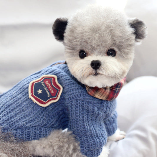 KFX-6830653 Autumn Cotton Sweater for Dogs in Various Sizes - Perfect for Cool Weather