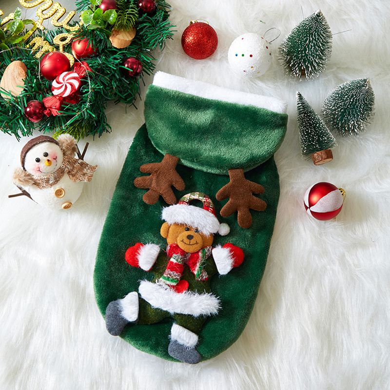 KFX-6832829 Festive Flannel Hoodies for Small and Medium Dogs and Cats - Perfect Christmas Costume for Pets