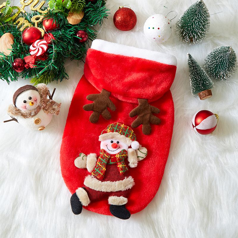 KFX-6832829 Festive Flannel Hoodies for Small and Medium Dogs and Cats - Perfect Christmas Costume for Pets