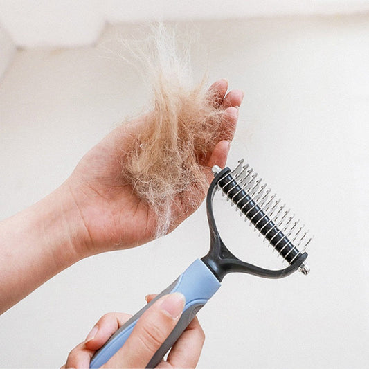 KFX-6833853 Double-sided Stainless Steel Pet Hair Comb for Dogs – Available in Multiple Sizes and Colors