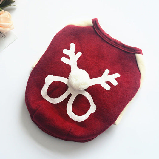 KFX-6836413 Cute Winter Puppy Jacket - Warm Milk Silk Coat for Christmas