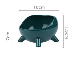 KFX-6838205 Cervical Protection Ceramic Cat Food Bowl with Four-Legged Design