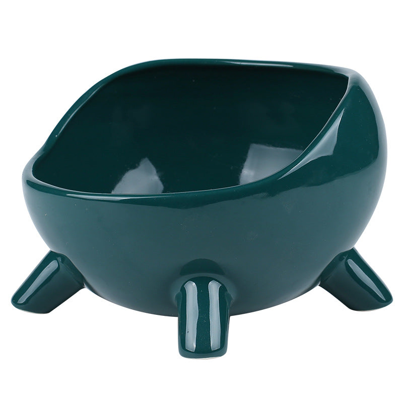 KFX-6838205 Cervical Protection Ceramic Cat Food Bowl with Four-Legged Design