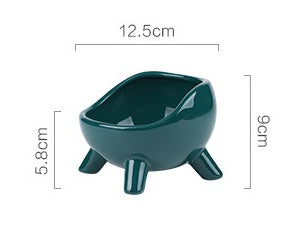 KFX-6838205 Cervical Protection Ceramic Cat Food Bowl with Four-Legged Design