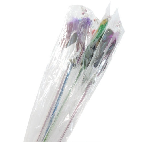 KFX-6838845 Feather Cat Teaser with Metal and Plastic Rods, 70cm Total Length