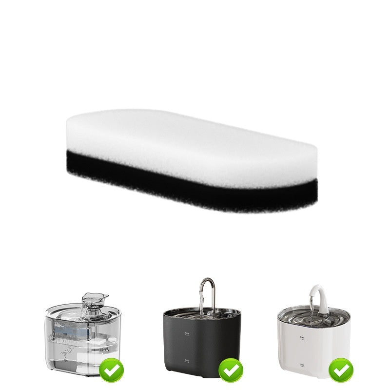 KFX-6841789 Pet Water Dispenser Filter Elements - Compatible with Multiple Models, Includes Activated Carbon and Hair Cotton