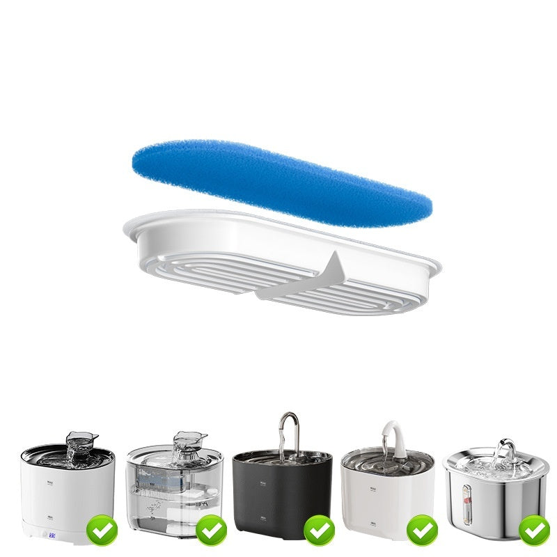KFX-6841789 Pet Water Dispenser Filter Elements - Compatible with Multiple Models, Includes Activated Carbon and Hair Cotton
