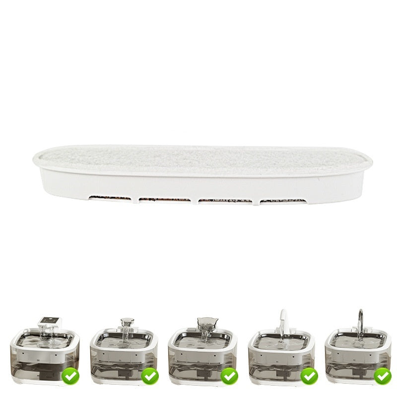 KFX-6841789 Pet Water Dispenser Filter Elements - Compatible with Multiple Models, Includes Activated Carbon and Hair Cotton