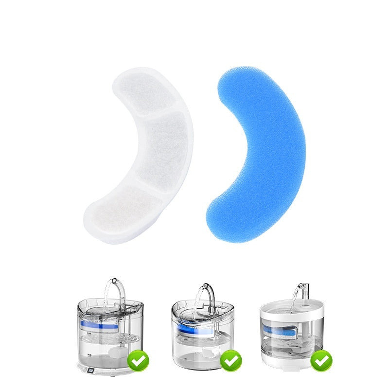 KFX-6841789 Pet Water Dispenser Filter Elements - Compatible with Multiple Models, Includes Activated Carbon and Hair Cotton