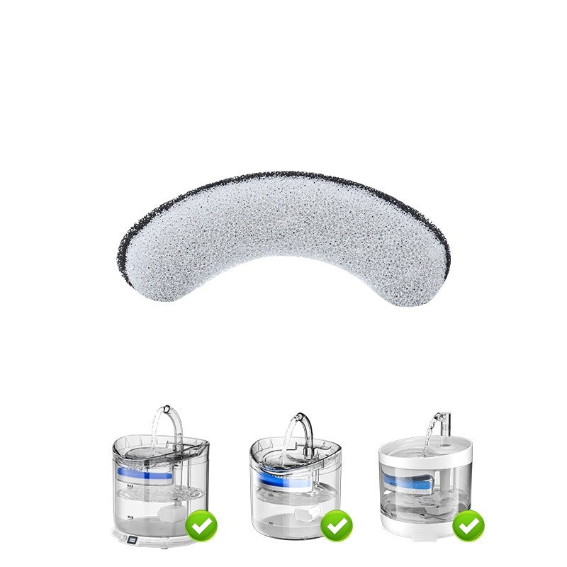 KFX-6841789 Pet Water Dispenser Filter Elements - Compatible with Multiple Models, Includes Activated Carbon and Hair Cotton