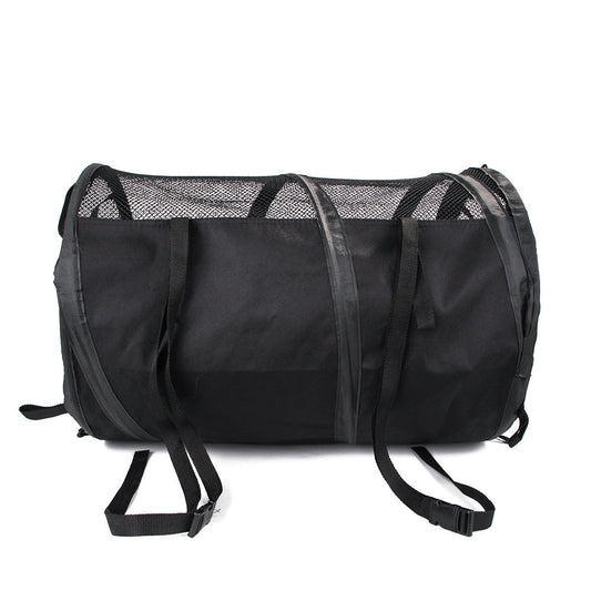KFX-6842813 Foldable Automotive Backseat Pet Pad Tent - Medium & Soft Oxford Cloth, Black & Gray, Multi-size Options