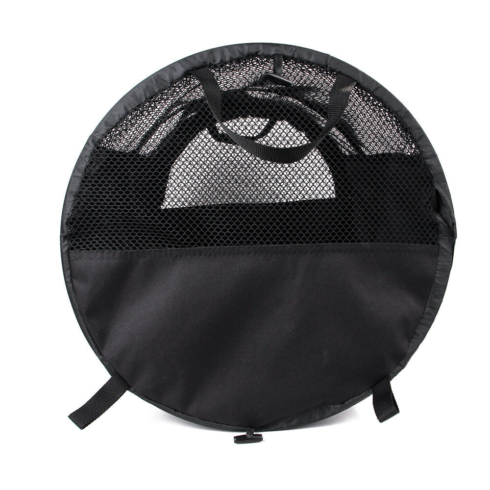 KFX-6842813 Foldable Automotive Backseat Pet Pad Tent - Medium & Soft Oxford Cloth, Black & Gray, Multi-size Options