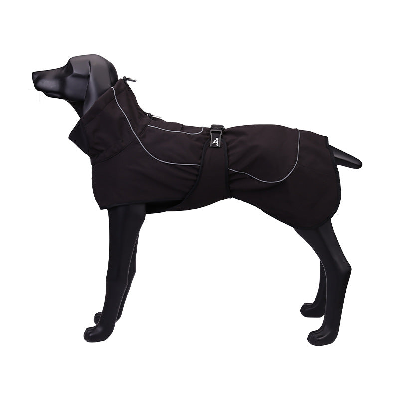 KFX-6844349 Warm Raincoat for Large and Medium Dogs - Four-Sided Stretch Composite Fabric, Outdoor Use