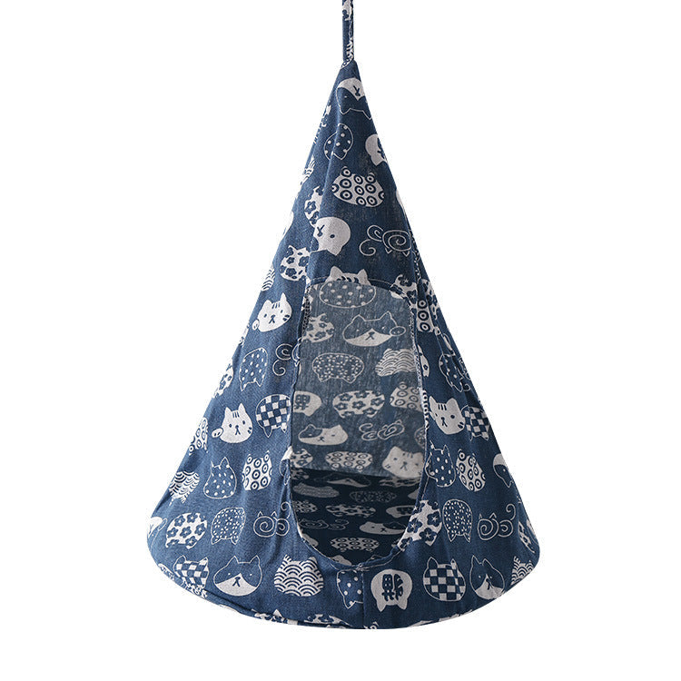 KFX-6845373 Cotton Cat Bed Nest with Hanging Design – Available in Various Cute Patterns and Sizes
