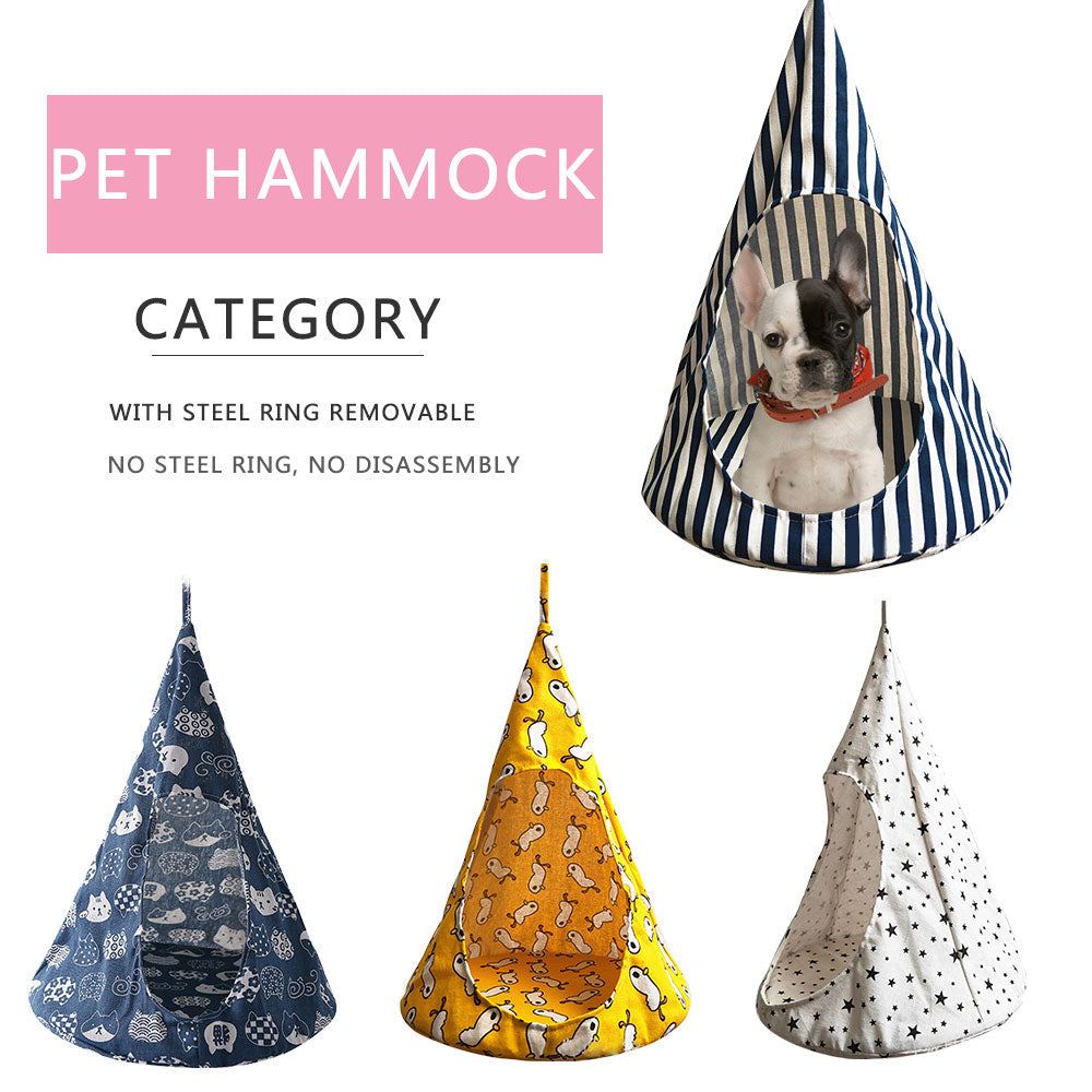 KFX-6845373 Cotton Cat Bed Nest with Hanging Design – Available in Various Cute Patterns and Sizes