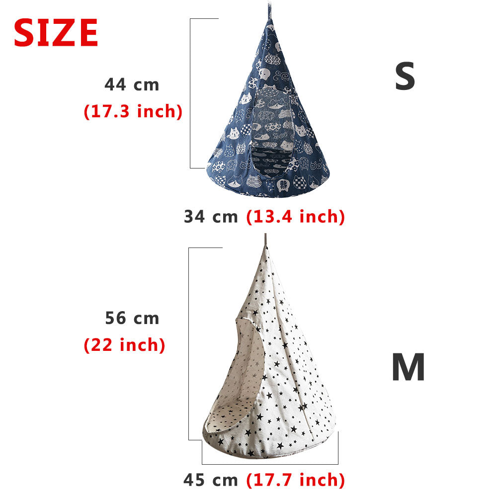 KFX-6845373 Cotton Cat Bed Nest with Hanging Design – Available in Various Cute Patterns and Sizes