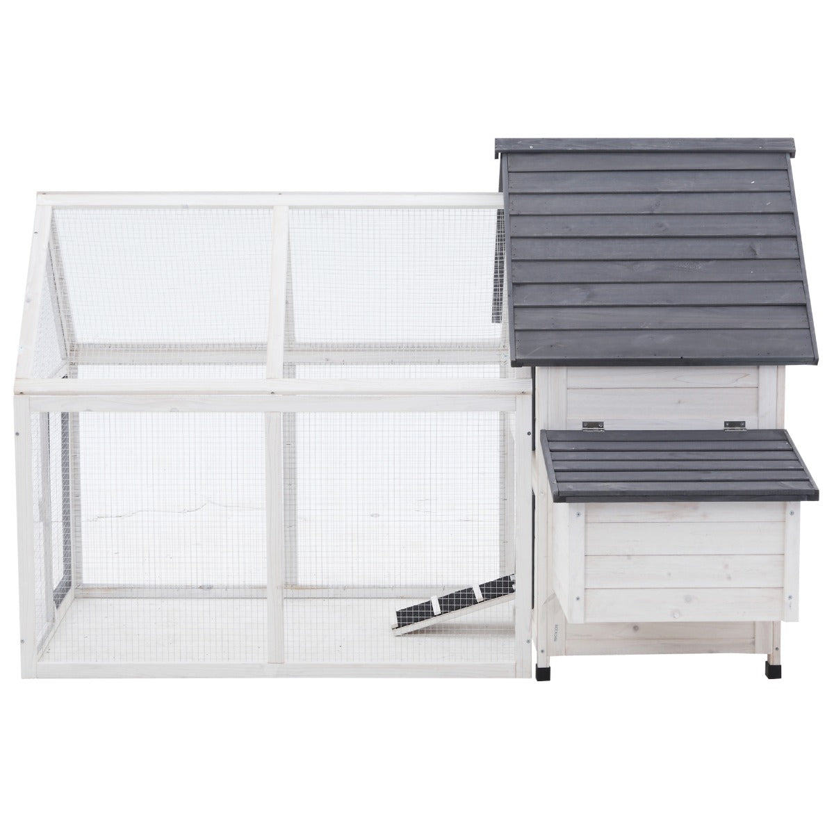 KFX-6847421 48" Outdoor Chicken Coop with Nesting Box and Removable Tray for Easy Cleaning