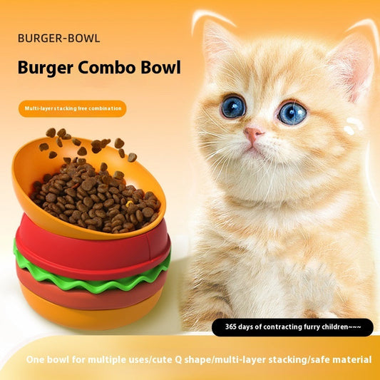 KFX-6847549 Multi-Color 5-in-1 Dog Bowl for Slow Feeding with Anti-Choke Design and Non-Slip Base
