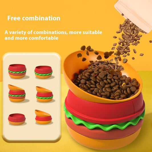 KFX-6847549 Multi-Color 5-in-1 Dog Bowl for Slow Feeding with Anti-Choke Design and Non-Slip Base