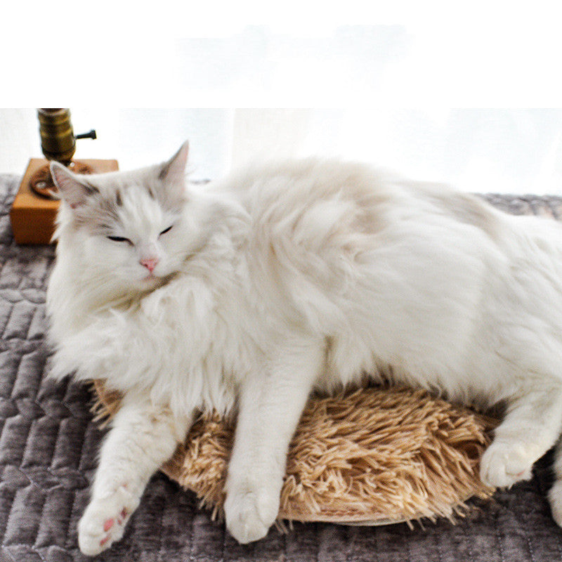 KFX-6847805 Waterproof Electric Blanket for Pets - 28.5°C Constant Temperature, Plush Fabric, USB Powered, 40cm Diameter