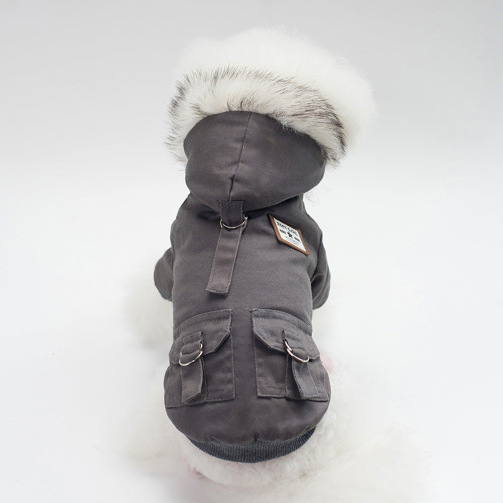 KFX-6847933 Military-Inspired Cotton Coat for Pets