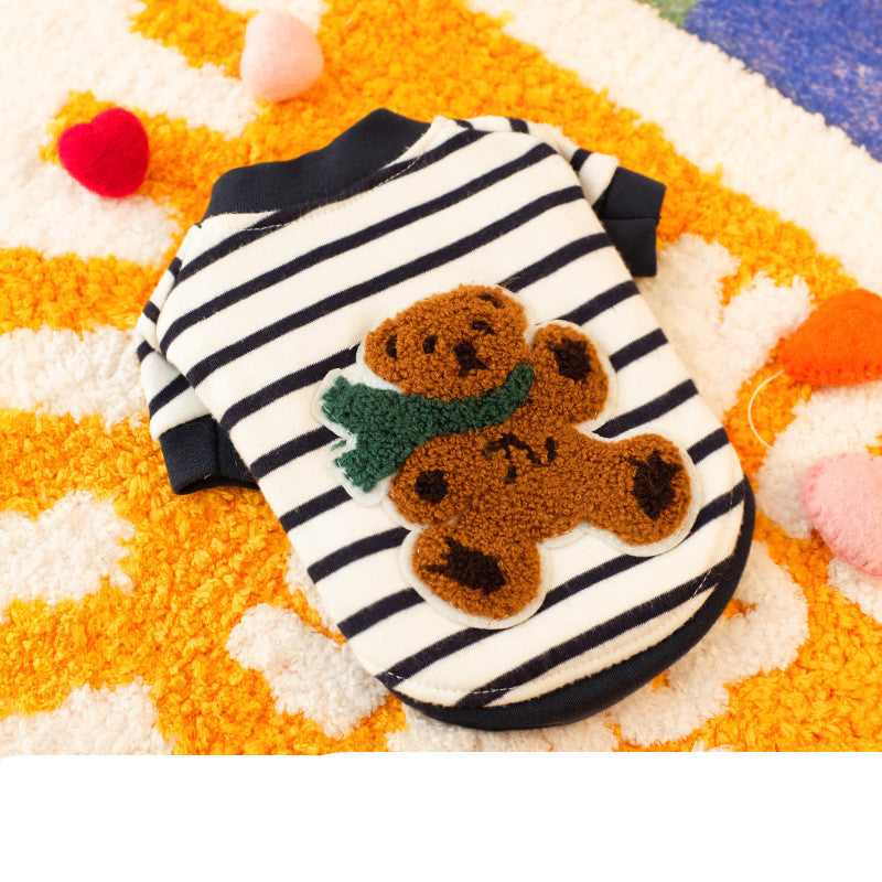 KFX-6848829 Cozy Teddy Bear Sweater for Small Dogs - Perfect for Autumn and Winter