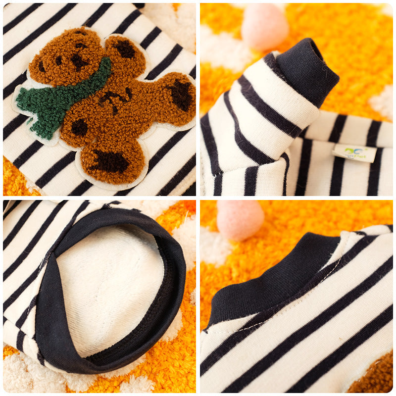 KFX-6848829 Cozy Teddy Bear Sweater for Small Dogs - Perfect for Autumn and Winter