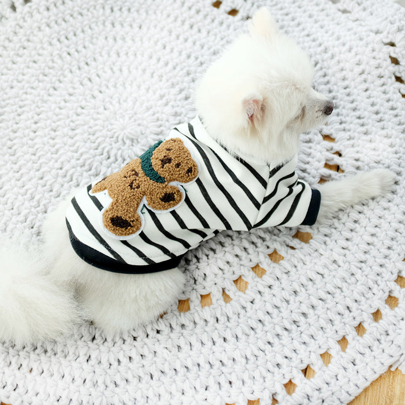 KFX-6848829 Cozy Teddy Bear Sweater for Small Dogs - Perfect for Autumn and Winter