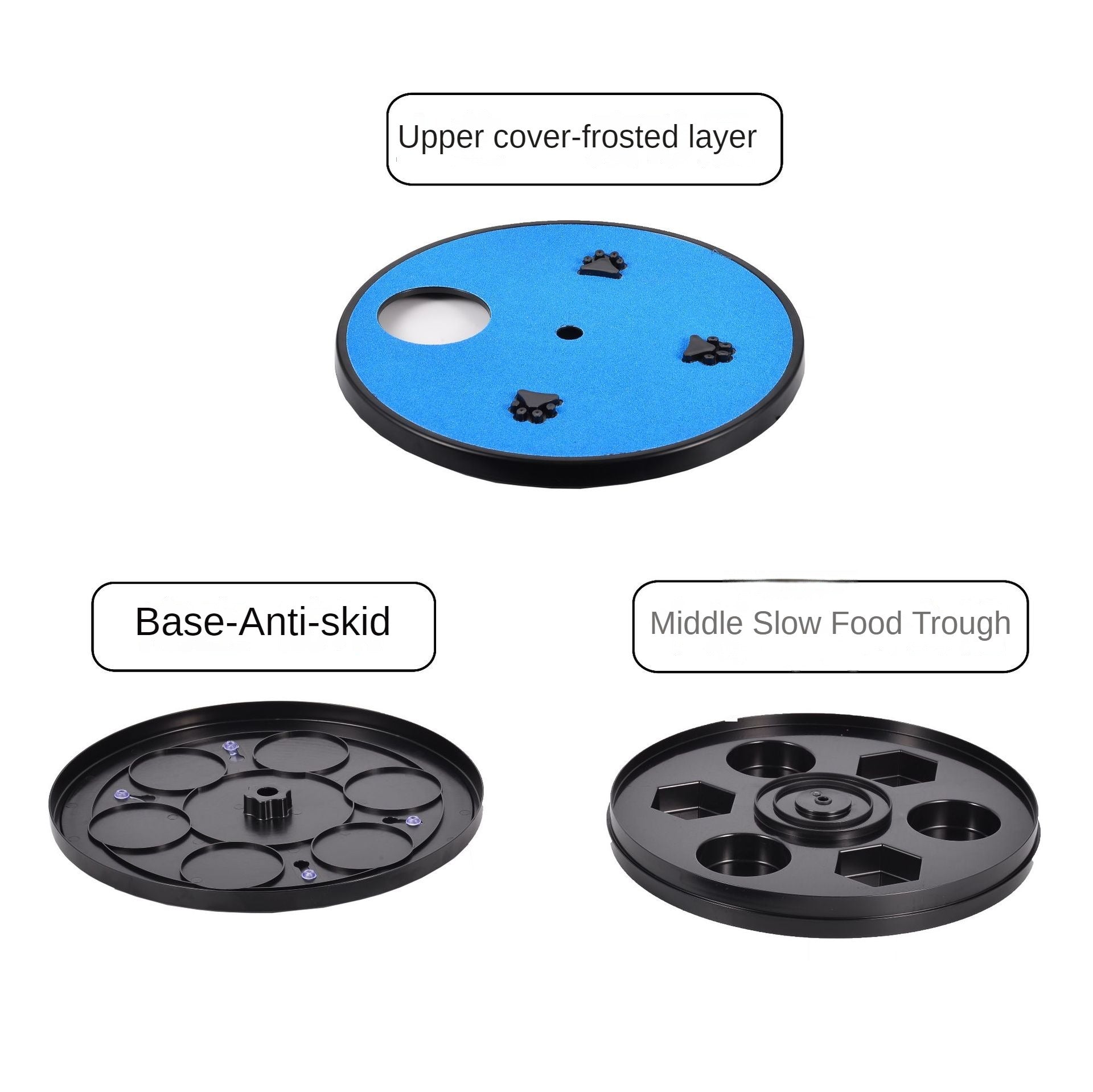 KFX-6851005 Rotatable Dog Nail File Board with Slow Feeder and Suction Cup for Nail Grinding and Treat Dispensing