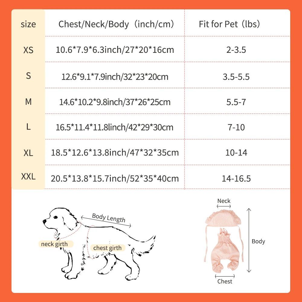 KFX-6851133 Orange Pet Jumpsuit with Hat for Summer Outdoor Adventures - Stylish Outfit for Puppies, Cats, Yorkies, and Chihuahuas