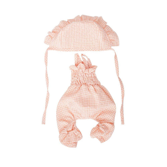 KFX-6851133 Orange Pet Jumpsuit with Hat for Summer Outdoor Adventures - Stylish Outfit for Puppies, Cats, Yorkies, and Chihuahuas
