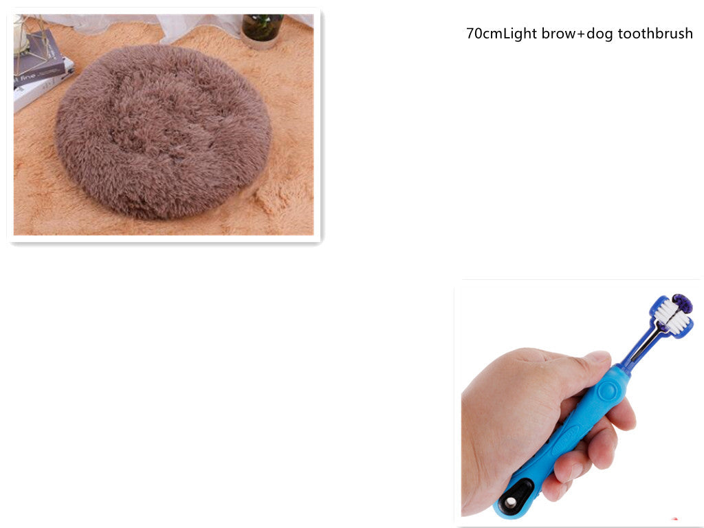 KFX-6851389 Pet Dental Care Plush Toothbrush for Dogs and Cats - Cleaning Supplies for Bad Breath and Tartar Removal