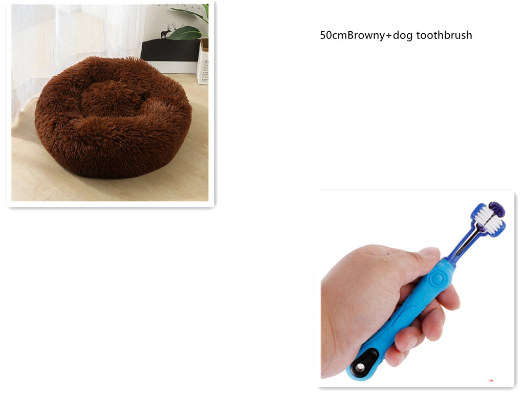 KFX-6851389 Pet Dental Care Plush Toothbrush for Dogs and Cats - Cleaning Supplies for Bad Breath and Tartar Removal