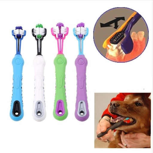 KFX-6851389 Pet Dental Care Plush Toothbrush for Dogs and Cats - Cleaning Supplies for Bad Breath and Tartar Removal