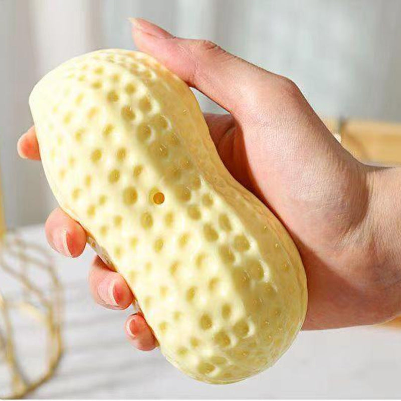 KFX-6852157 Peanut-Shaped Dog Chew Toy for Teeth Cleaning and Interactive Play