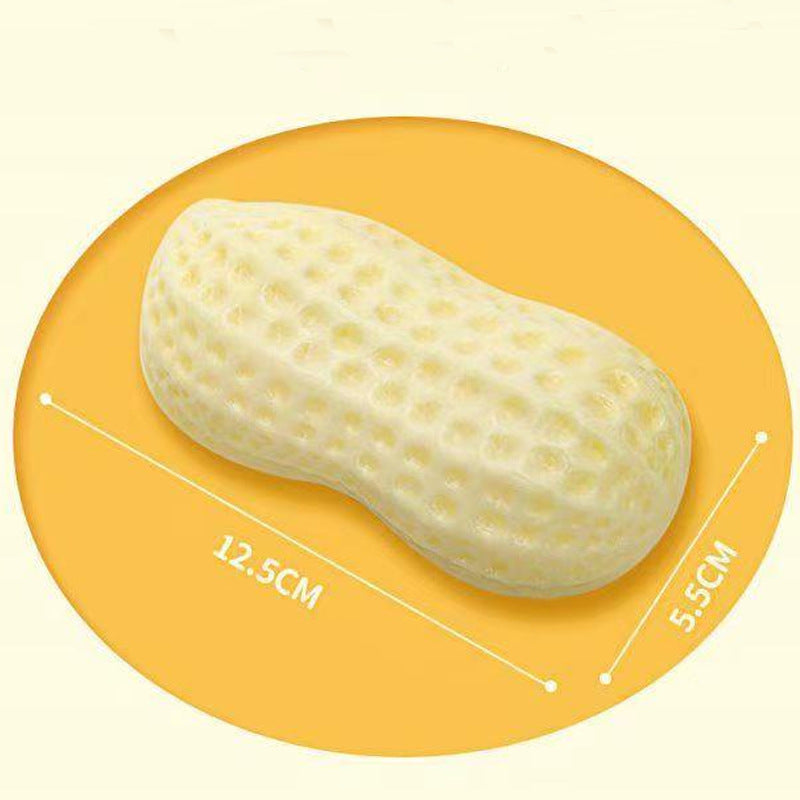 KFX-6852157 Peanut-Shaped Dog Chew Toy for Teeth Cleaning and Interactive Play