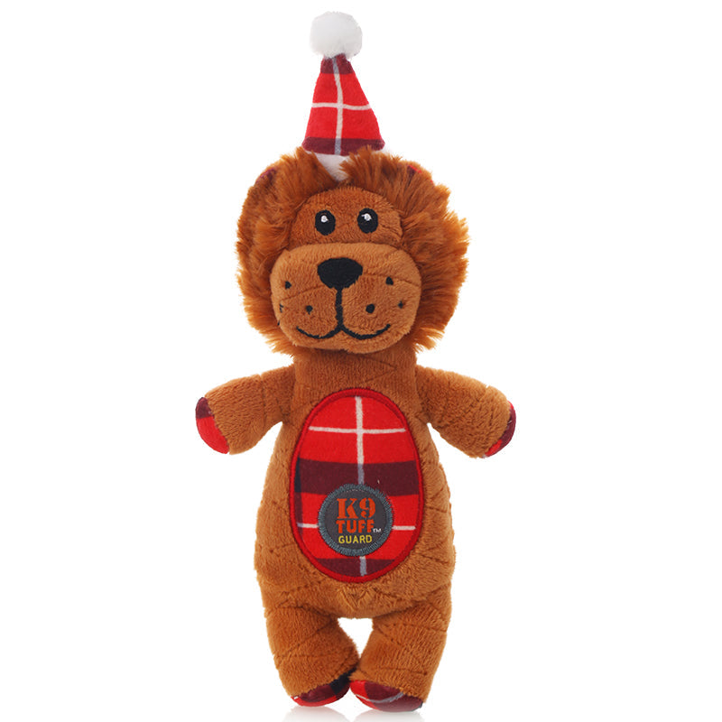 KFX-6854333 Interactive Plush Pet Toy for Dogs - Teeth Resistant, Lion, Cow, Elk & Old Man Designs, 24x10cm